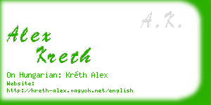 alex kreth business card